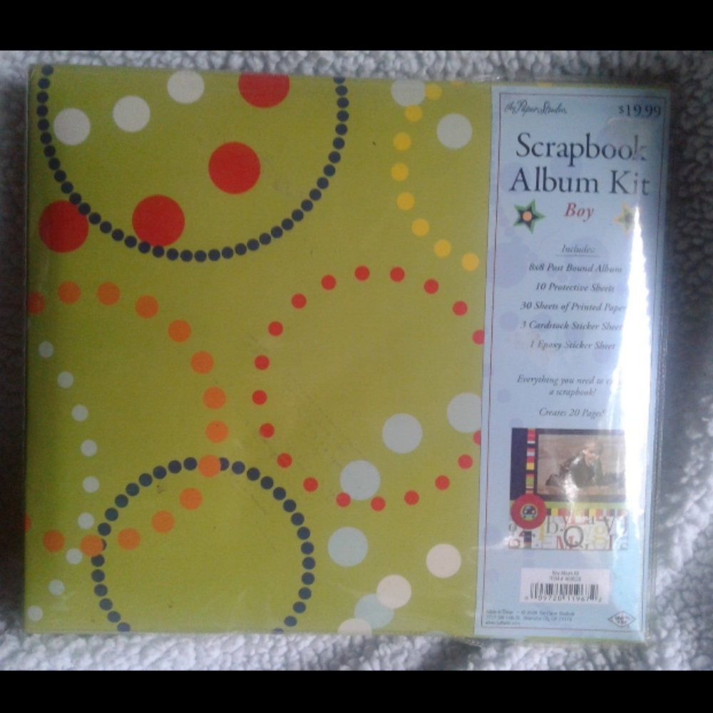 20 Page Scrapbook Album Kit For A Boy. NWOT